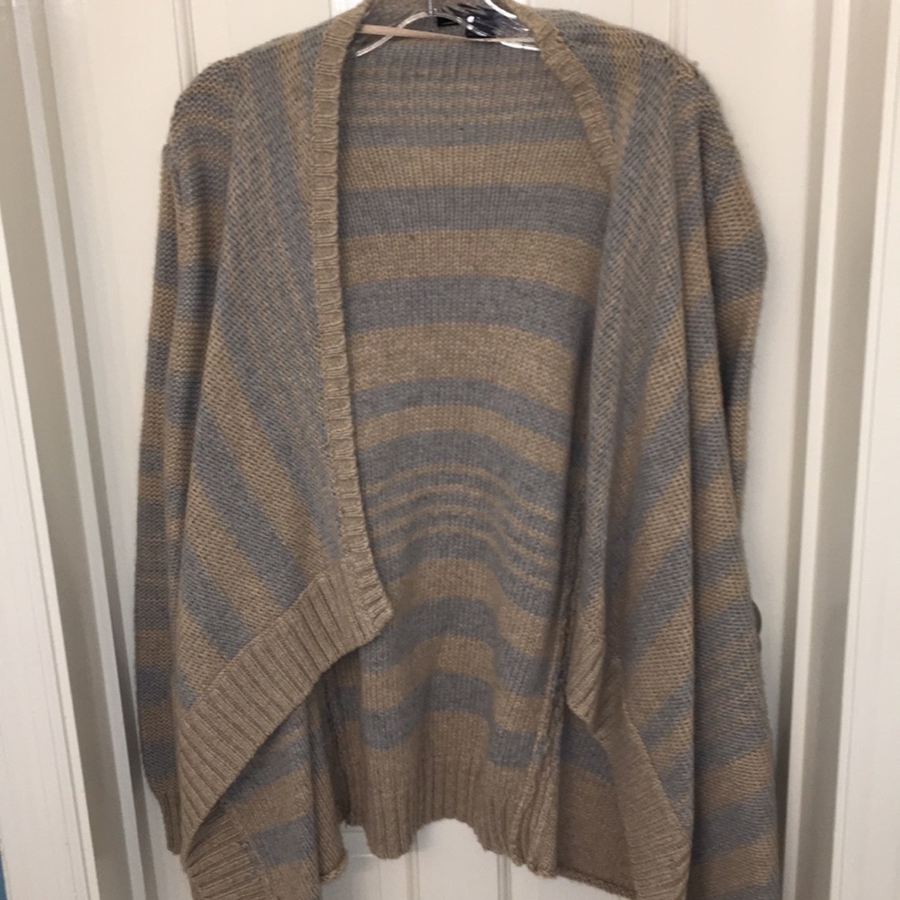 Blue and Tan Cardigan